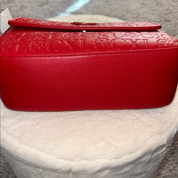 Christian Lacroix Red Embossed Crossbody Bag - Picture 2 of 7